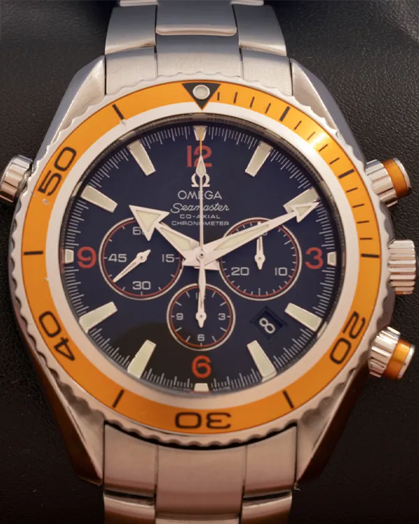 Omega Seamaster Planet Ocean Chronograph 45.5MM Black Dial Steel Bracelet (2218.50.00)