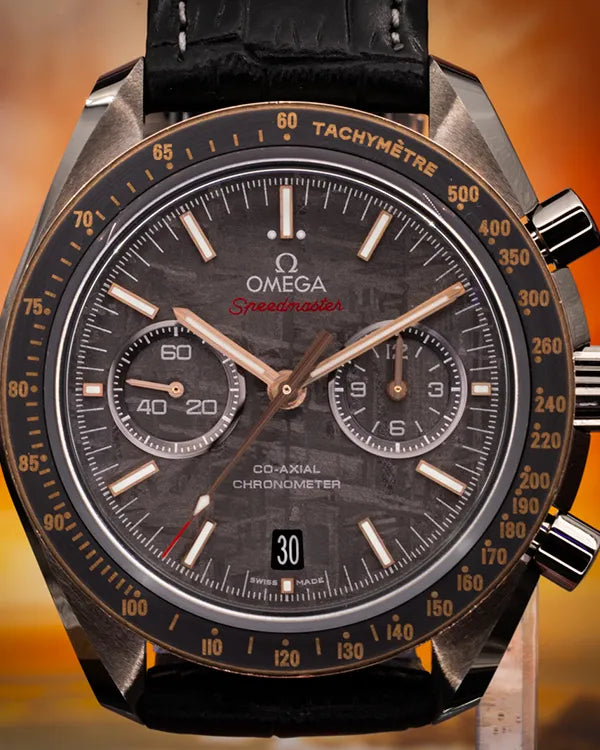 2022 Omega Speedmaster "Dark Side Of The Moon" Moonwatch 44.25MM Meteorite Dial Leather Strap (311.63.44.51.99.001)