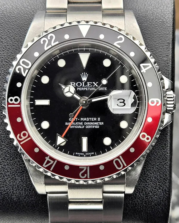 2007 (Z Serial) Rolex GMT-Master II "Coke" 40MM Black Dial Oyster Bracelet (16710)