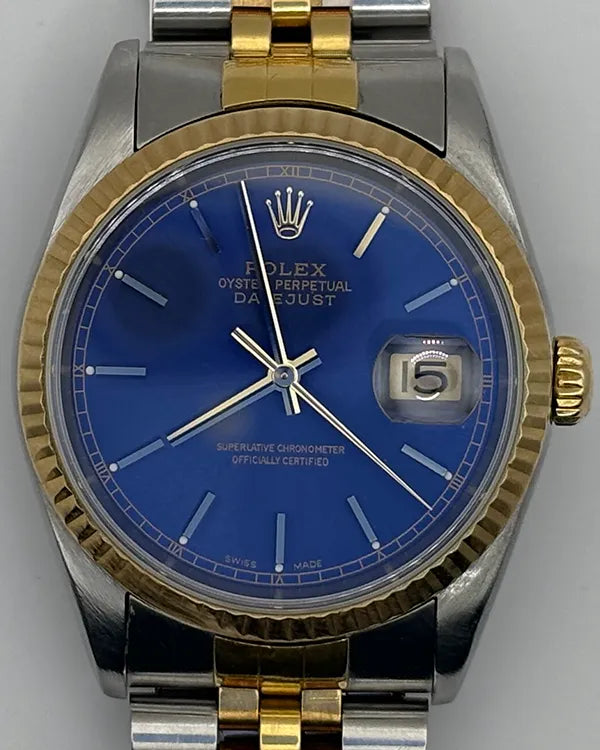Rolex Datejust 36MM Blue Dial Two-Tone Jubilee Bracelet (16233)
