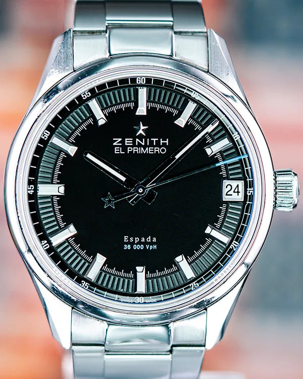 2013 Zenith El Primero Espada 40MM Black Dial Steel Bracelet (03.2170.4650/21.M2170)
