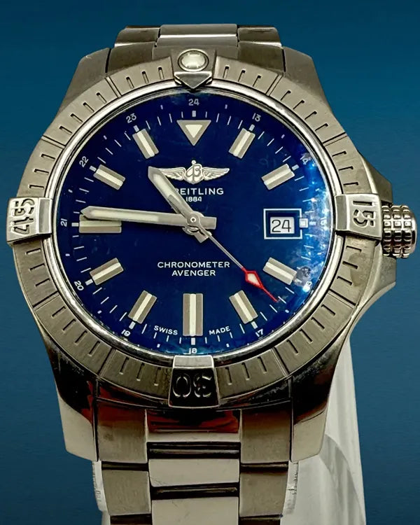 Breitling Avenger 43MM Black Dial Steel Bracelet (A17318)