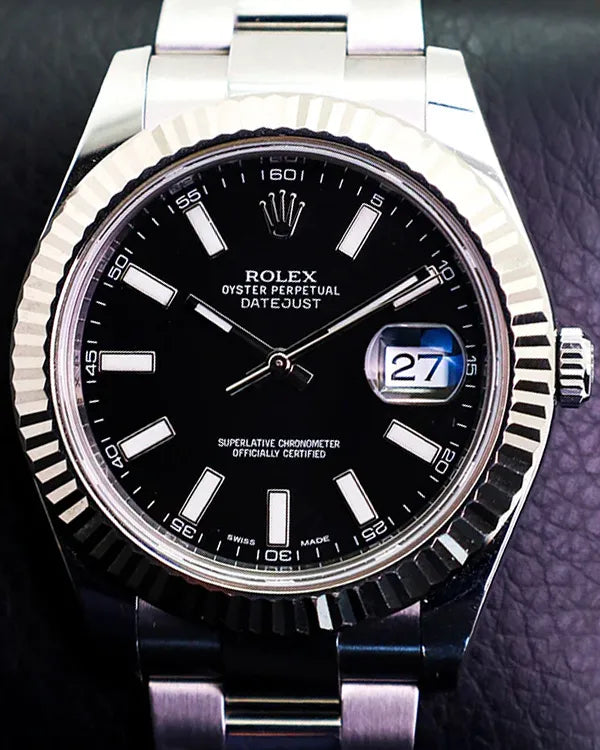 2014 Rolex Datejust II 41MM Black Dial Oyster Bracelet (116334)