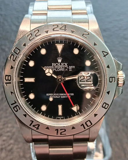 Rolex Explorer II 40MM Black "Swiss Only" Dial Oyster Bracelet (16570)