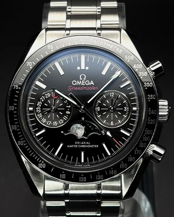Omega Speedmaster Moonphase 44.25MM Black Dial Steel Bracelet (304.30.44.52.01.001)