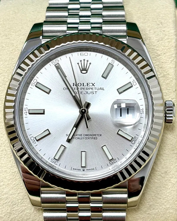 Rolex Datejust 41MM Silver Dial Jubilee Bracelet (126334)