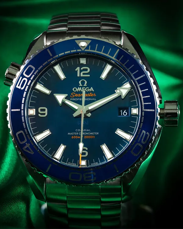 2020 Omega Seamaster Planet Ocean 600M 43.5MM Blue Dial Steel Bracelet (215.30.44.21.03.001)