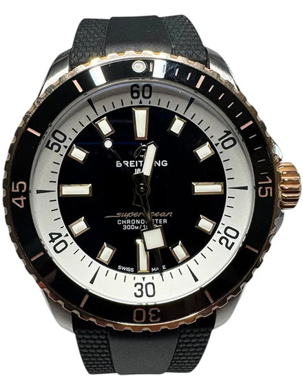 2023 Breitling Superocean 42MM Black Dial Rubber Strap (U17375211B1S1)
