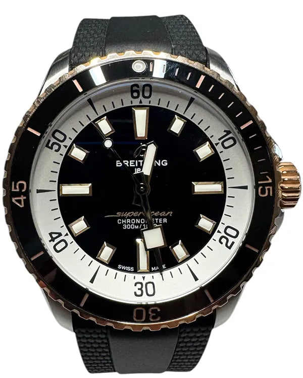 2023 Breitling Superocean 42MM Black Dial Rubber Strap (U17375211B1S1)