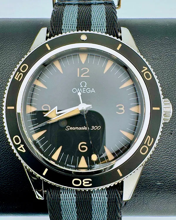 No Reserve - 2022 Omega Seamaster 300 41MM Black Dial Textile Strap (234.32.41.21.01.001)