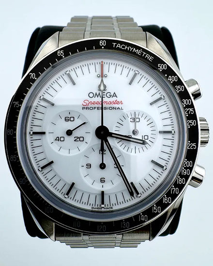 No Reserve - 2024 Omega Speedmaster Professional Moonwatch 42MM White Dial Steel Bracelet (310.30.42.50.04.001)