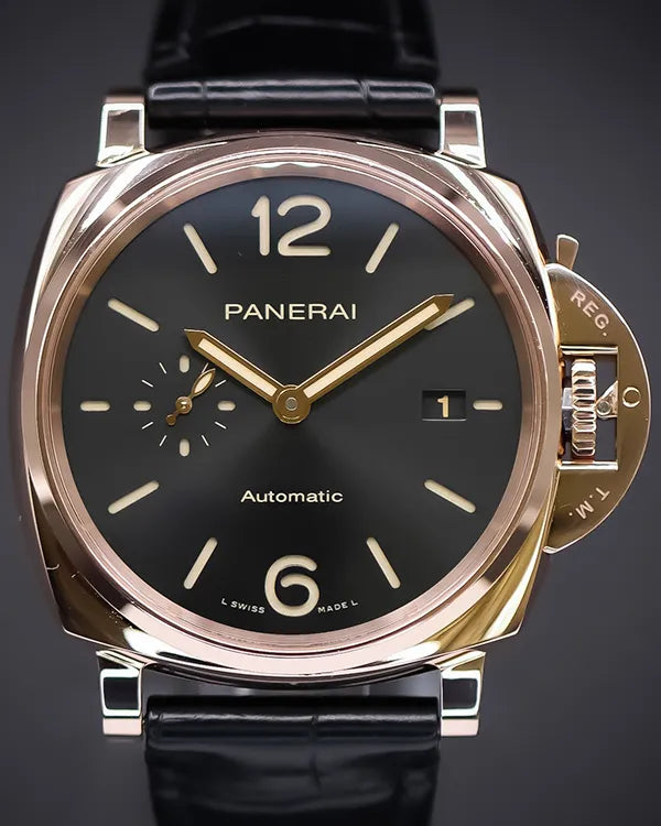 Panerai Luminor Due 42MM Black Dial Leather Strap (PAM01041)