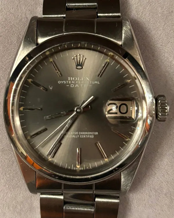 Rolex Oyster Perpetual Date 34MM Grey Dial Oyster Bracelet (1500)