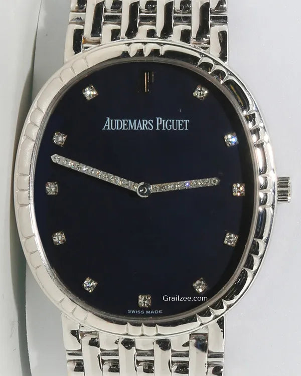 Audemars Piguet Vintage 33MM Black Dial White Gold Bracelet (D55340)