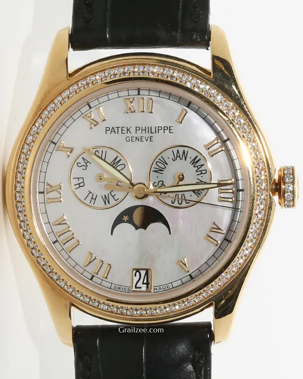 Patek Philippe Annual Calendar 37MM Mother of Pearl Dial Leather Strap (4936J-001)