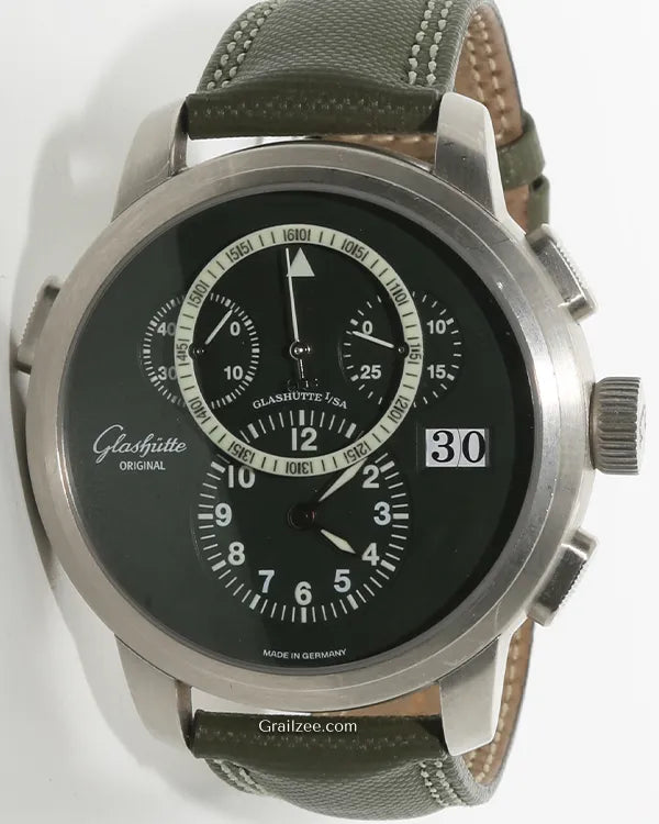 2006 Glashütte Original Senator Navigator L.E. 44MM Green Dial Leather Strap (1-95-01-07-14-04)
