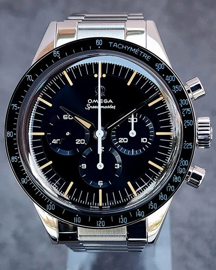 2024 Omega Speedmaster "First Omega in Space" 39.7MM Blue/Grey Dial Steel Bracelet (310.30.40.50.06.001)