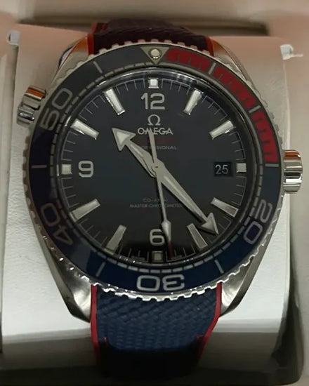 No Reserve - 2018 Omega Seamaster Planet Ocean 600M "Pyeongchang 2018" L.E. 43.5MM Blue Dial Rubber Strap (522.32.44.21.03.001)