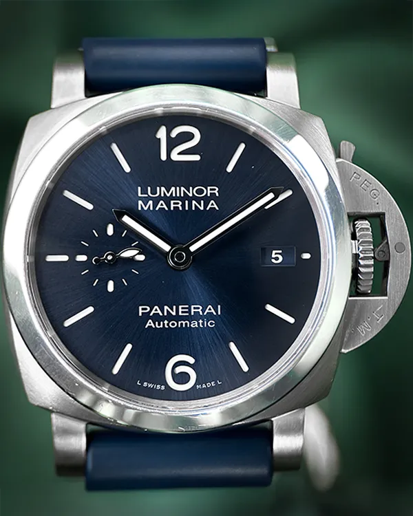 Panerai Luminor Marina 1950 3 Days 42MM Blue Dial Rubber Strap (PAM01393)