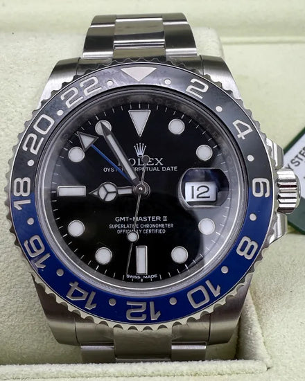 2013 Rolex GMT-Master II "Batman" 40MM Black Dial Oyster Bracelet (116710BLNR)