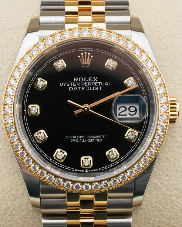 2021 Rolex Datejust 36MM Black Dial Two-Tone Jubilee Bracelet (126283RBR)