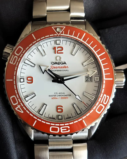 2024 Omega Seamaster Planet Ocean 600M "Creamsicle" 43.5MM White Dial Steel Bracelet (215.30.44.21.04.001)