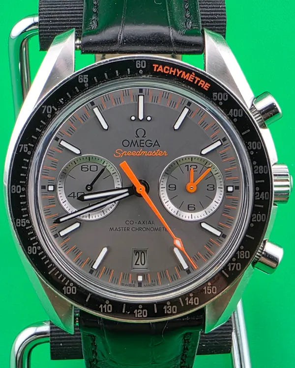 Omega Speedmaster Racing 44.25MM Grey Dial Leather Strap (329.30.44.51.06.001)