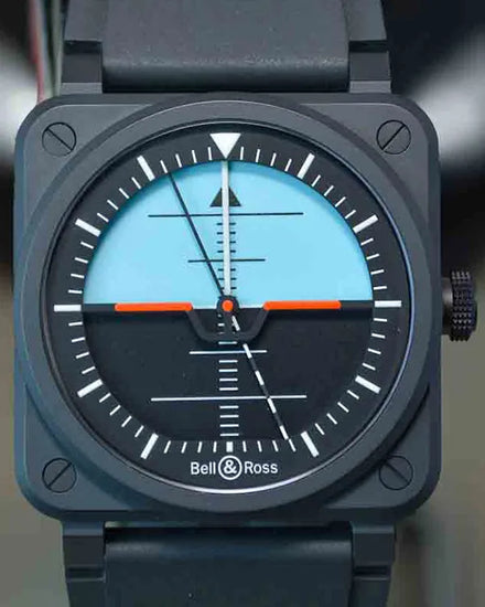 No Reserve - Bell & Ross BR 03 Horizon L.E. 41MM Black Dial Rubber Strap (BR03A-HRZ-CE/SRB)