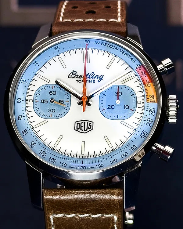 Breitling Top Time Deus L.E. 41MM White Dial Leather Strap (A23211)