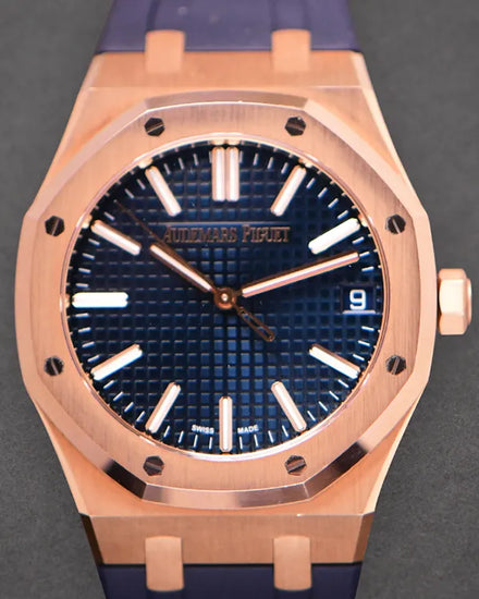 2023 Audemars Piguet Royal Oak 41MM Blue Dial Rubber Strap (15510OR.OO.D315CR.02)