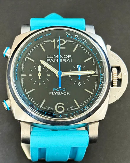 2020 Panerai Luminor Classic Yachts Challenge 44MM Black Dial Aftermarket Rubber Strap (PAM00764)