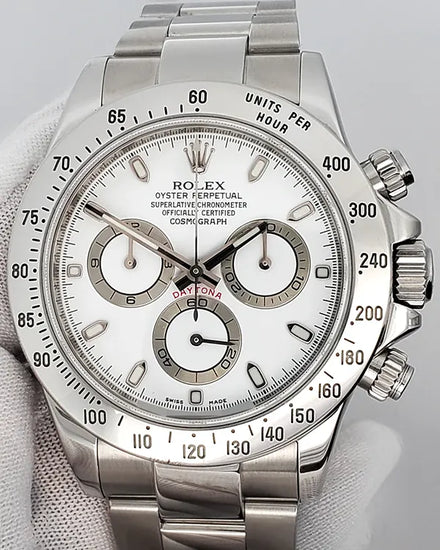 2009 Rolex Cosmograph Daytona 40MM White Dial Steel Bracelet (116520)
