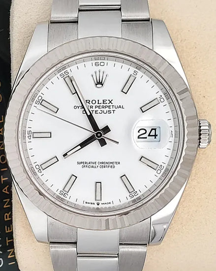 2023 Rolex Datejust 41MM White Dial Oyster Bracelet (126334)