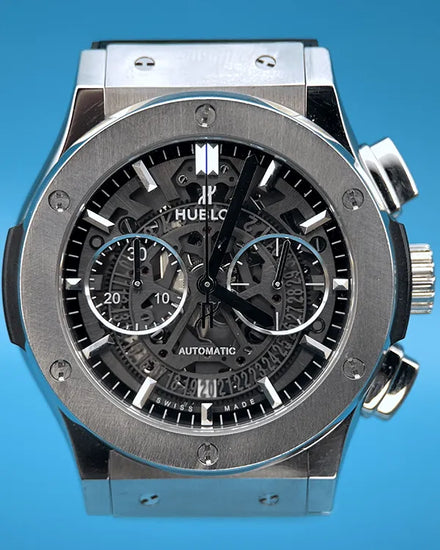 2018 Hublot Classic Fusion Aerofusion 45MM Skeleton Dial Leather Strap (525.NX.0170.LR)
