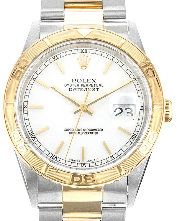 1999 Rolex Datejust Turn-O-Graph 36MM White Dial Two-Tone Oyster Bracelet (16263)