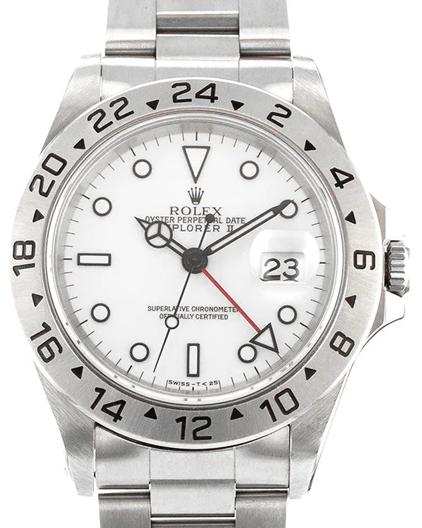 Rolex Explorer II "Polar" 40MM White Dial Oyster Bracelet (16570)