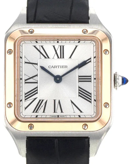 2022 Cartier Santos Dumont 38MM Quartz Silver Dial Leather Strap (W2SA0012)