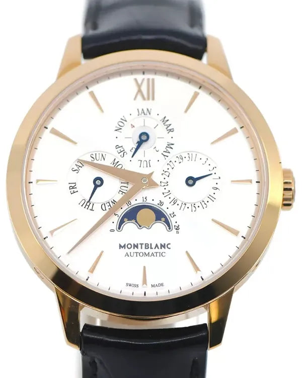 2024 Montblanc Heritage Spirit 39MM Silver Dial Leather Strap (110714)