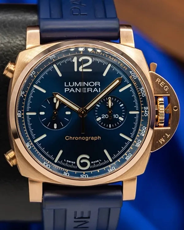Panerai Luminor Blu Notte 44MM Blue Dial Rubber Strap (PAM01111)