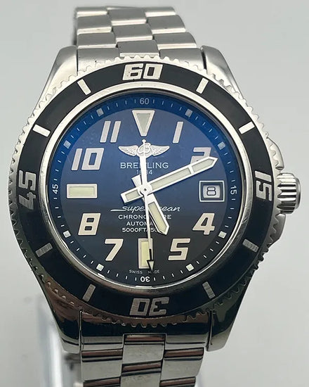 Breitling Superocean 42MM Black Dial Steel Bracelet (A17364)