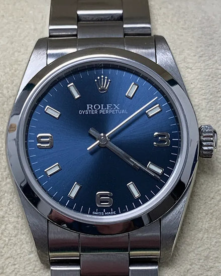 Rolex Oyster Perpetual 31MM Blue Dial Oyster Bracelet (77080)