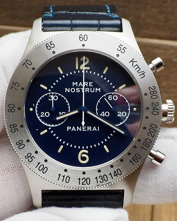Panerai Mare Nostrum Acciaio 42MM Blue Dial Leather Strap (PAM00716)