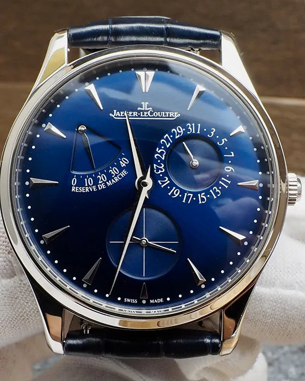 2011 Jaeger-LeCoultre Master Ultra Thin "Réserve de Marche" 39MM Blue Dial Leather Strap (Q1378480)