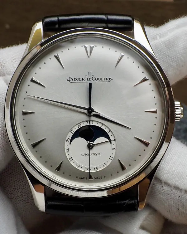2019 Jaeger-LeCoultre Master Ultra Thin Moon 39MM Silver Dial Leather Strap (Q1368420)
