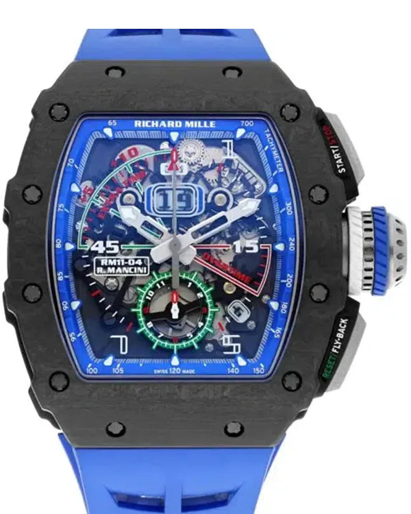 2021 Richard Mille RM 011 Flyback Chronograph "Roberto Mancini" 50MM Skeleton Dial Rubber Strap (RM 11-04)