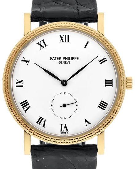 Patek Philippe Calatrava 33MM White Dial Leather Strap (3919-J)