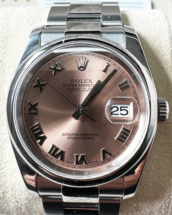 Rolex Datejust 36MM Pink Dial Oyster Bracelet (116200)
