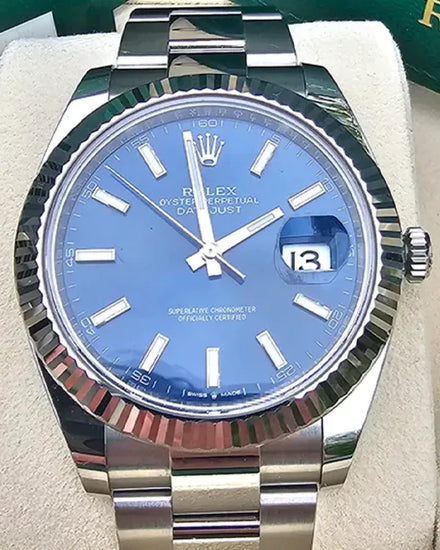 2021 Rolex Datejust 41MM Blue Dial Oyster Bracelet (126334)