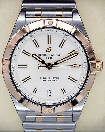 2021 Breitling Chronomat 36MM White Dial Two-Tone Bracelet (U10380101A1U1)