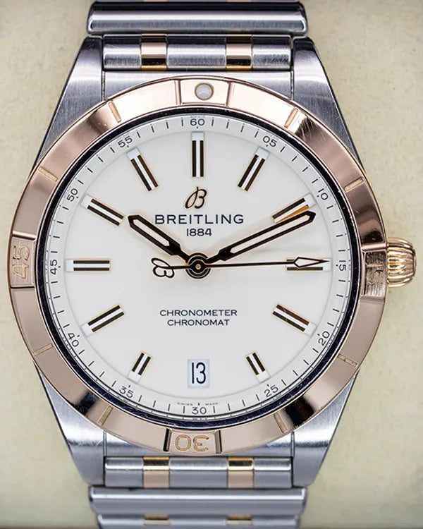 Breitling Chronomat 36MM White Dial Two-Tone Bracelet (U10380101A1U1)